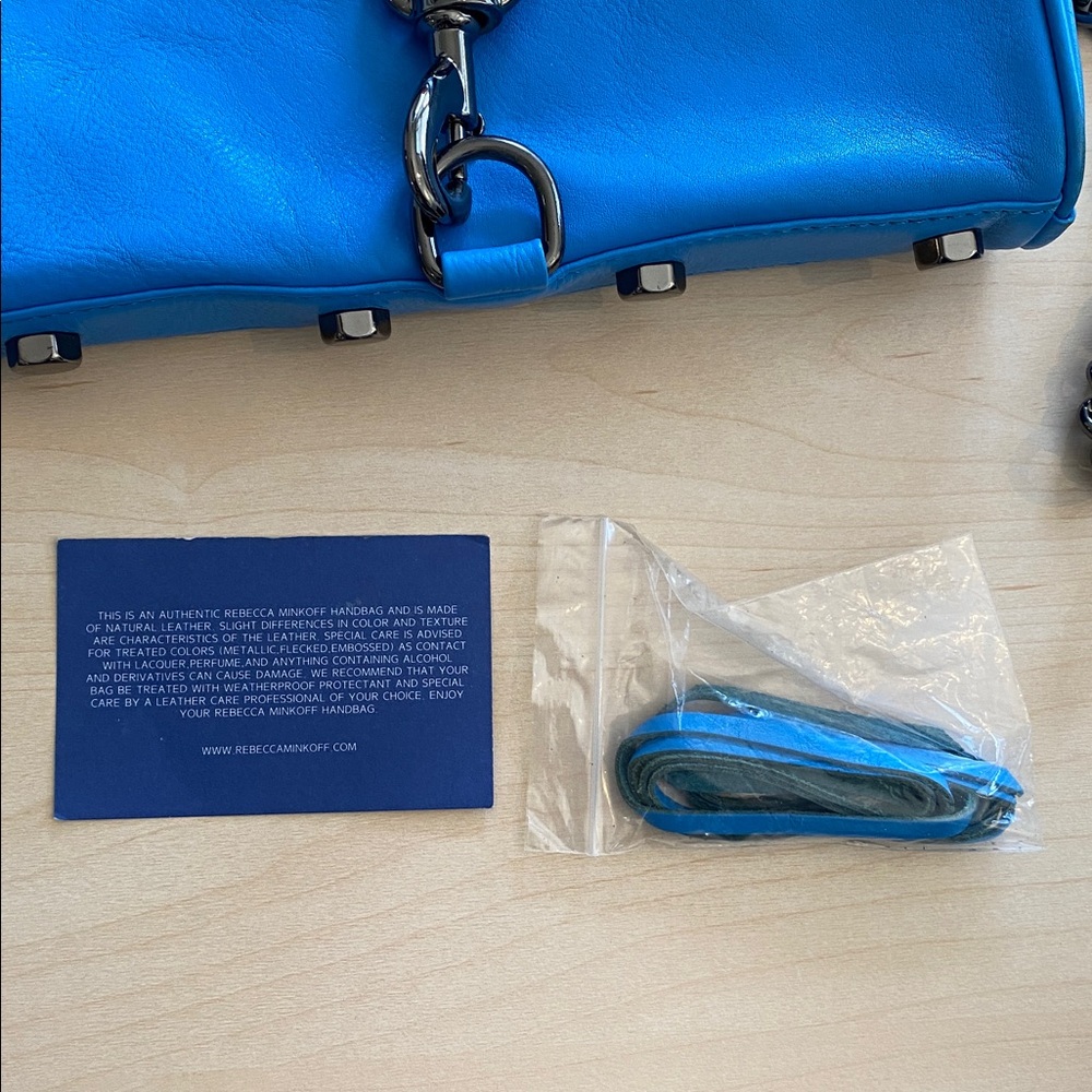 Rebecca Minkoff M.A.C Leather Crossbody Bag - Electric Blue - Picture 5 of 6